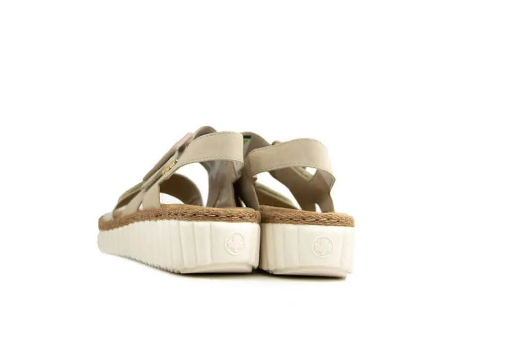 Sandalen | Sandalen En Slippers^Rieker Sandaal Beige Gold Perle