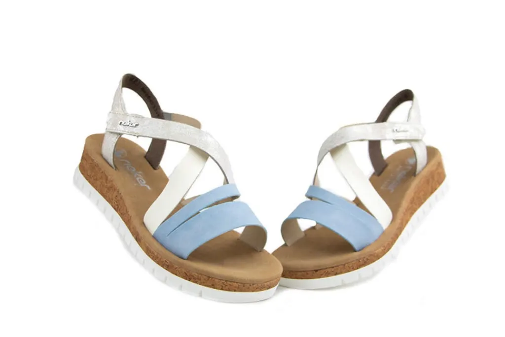 Sandalen | Sandalen En Slippers^Rieker Sandaal Blau Aqua Off White