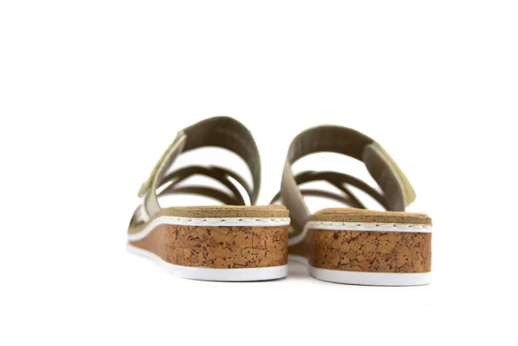 Slippers | Sandalen En Slippers^Rieker Slipper Altrosa Lightgold Multi