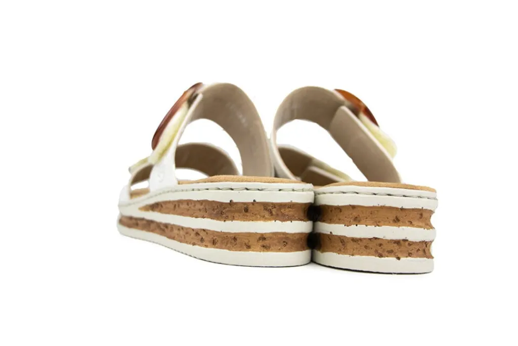 Slippers | Sandalen En Slippers^Rieker Slipper Bogota Weiss Nuss