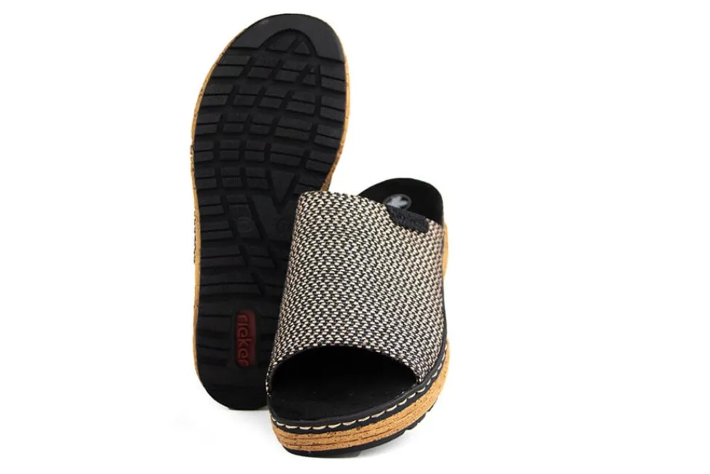 Slippers | Sandalen En Slippers^Rieker Slipper Schwarz Natur Multi
