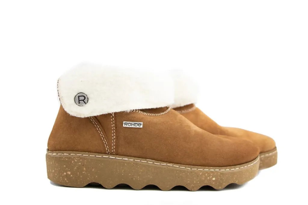 Pantoffels^Rohde Hoge Pantoffel Cuoio Velour