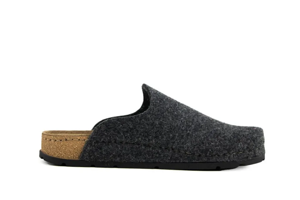 Pantoffels^Rohde Muil Anthracite Softfilz