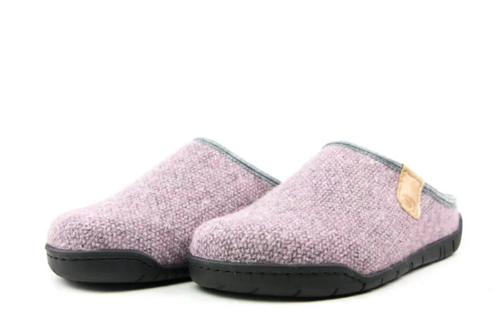 Pantoffels^Rohde Muil Softfilz Strick Rose