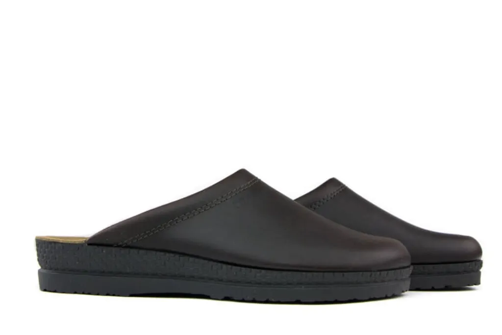 Pantoffels^Rohde Muilen Espresso Leder