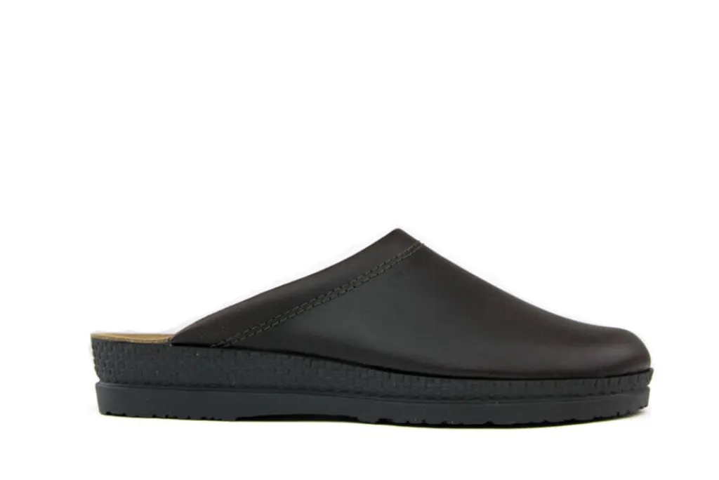 Pantoffels^Rohde Muilen Espresso Leder