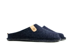 Pantoffels^Rohde Pantoffel Muil Donkerblauw Vilt