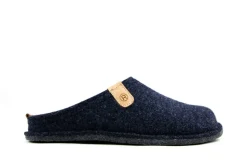 Pantoffels^Rohde Pantoffel Muil Donkerblauw Vilt