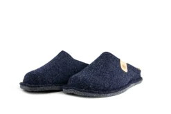 Pantoffels^Rohde Pantoffel Muil Donkerblauw Vilt