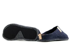 Pantoffels^Rohde Pantoffel Muil Donkerblauw Vilt