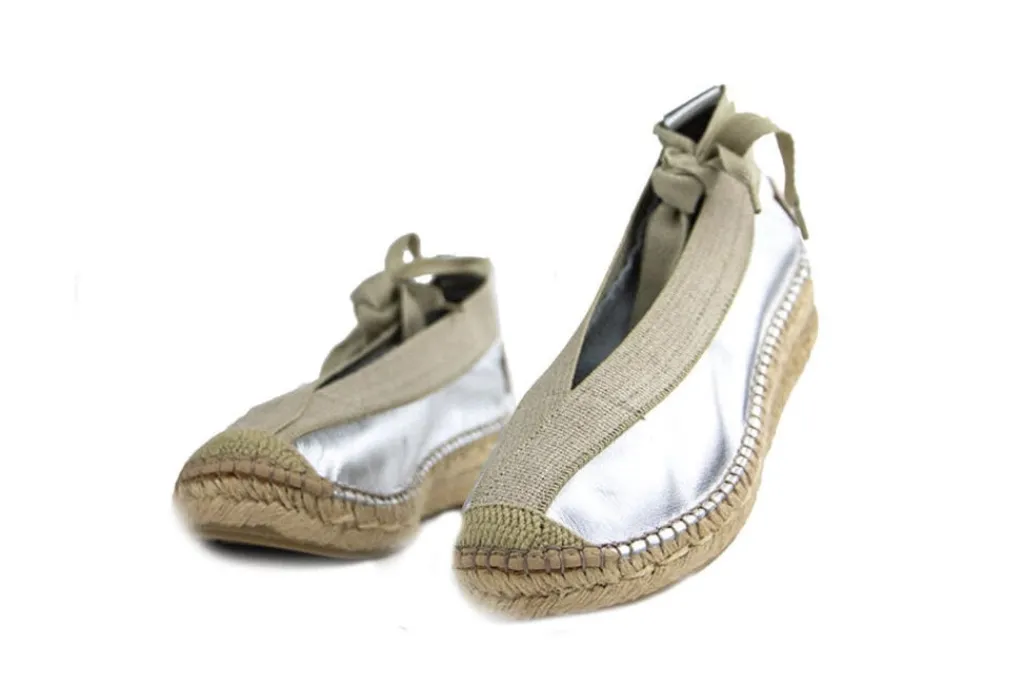 Espadrilles^Shabbies Palma Kimono Metal Silver