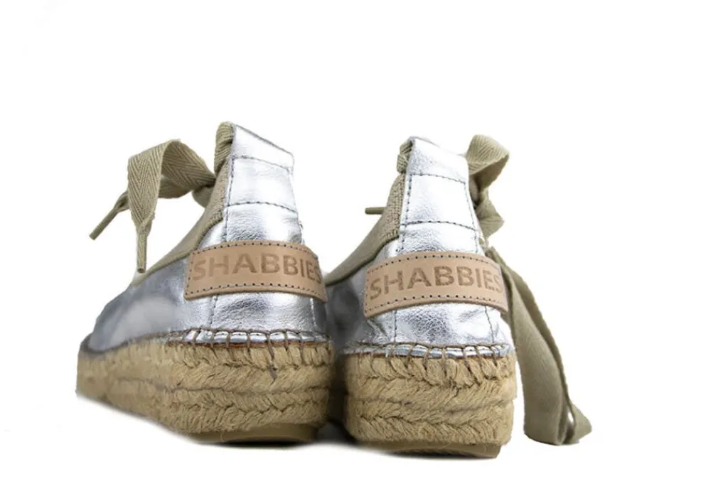 Espadrilles^Shabbies Palma Kimono Metal Silver