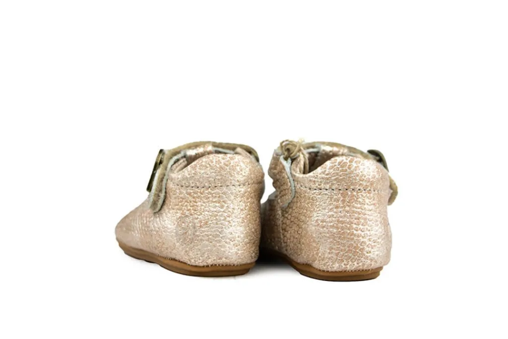 Babyschoenen Meisjes^Shoesme Baby Proof Bandschoen Gold Snake