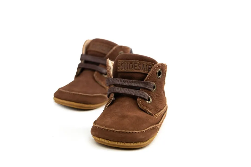 Babyschoenen Jongens^Shoesme Babyproof Hoge Veter Cognac