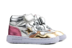 Sneakers^Shoesme Babyproof Sneaker Silver Gold Pink