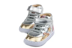 Sneakers^Shoesme Babyproof Sneaker Silver Gold Pink