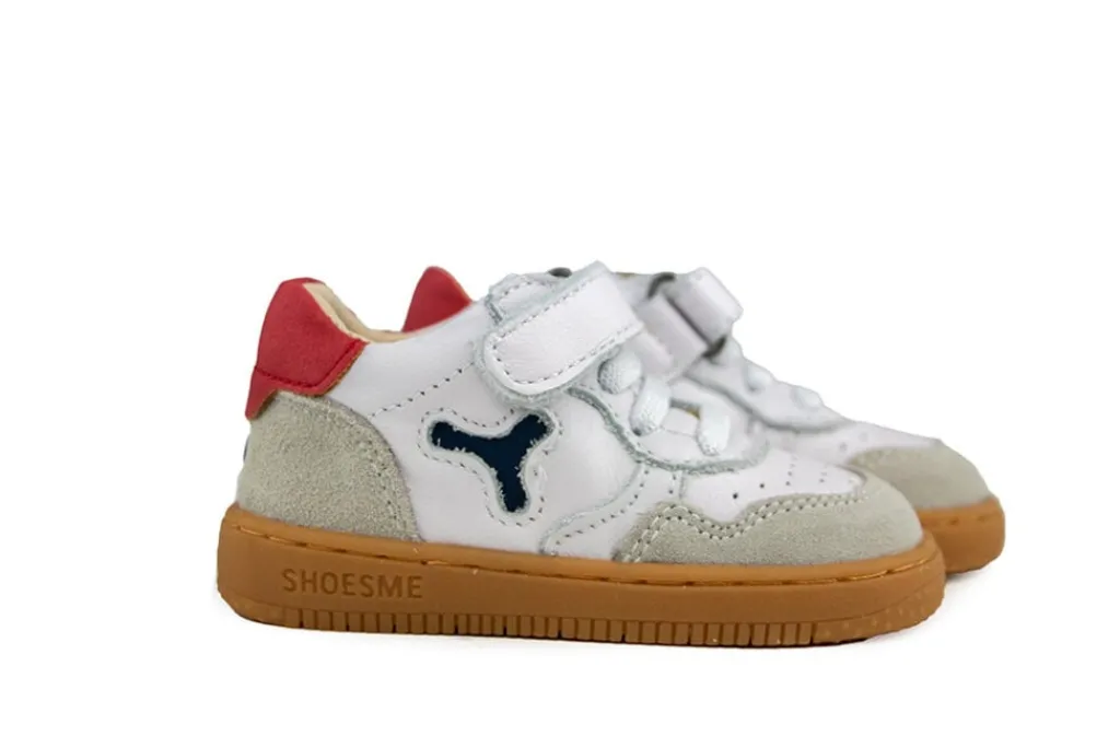 Babyschoenen Jongens^Shoesme Extreme Flex Sneaker White Grey Red