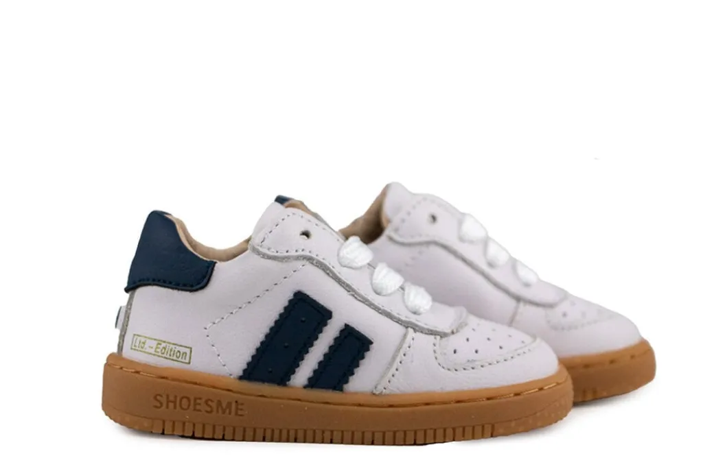 Babyschoenen Jongens^Shoesme Extreme Flex White Sneaker White Dark Blue