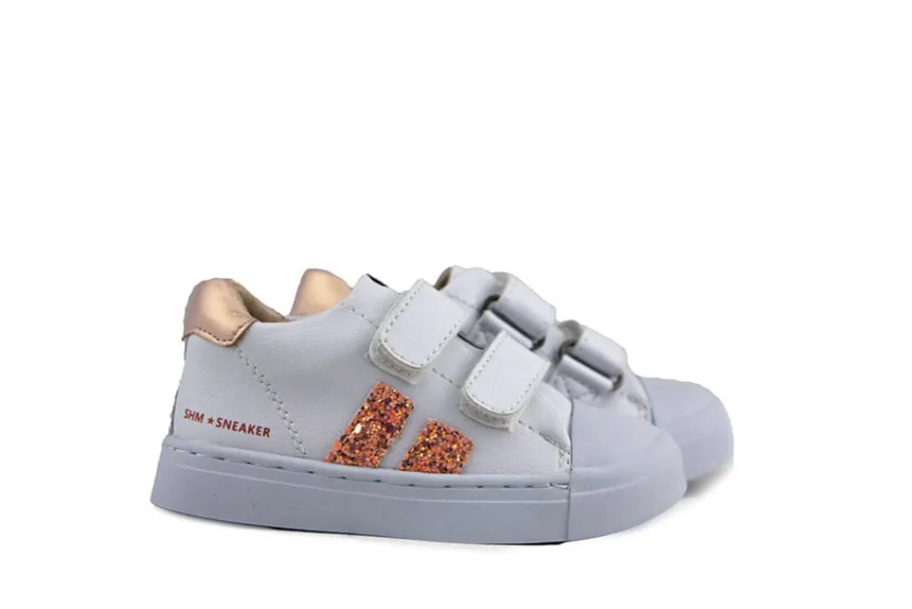 Sneakers^Shoesme Sneaker Klittenband White Pink