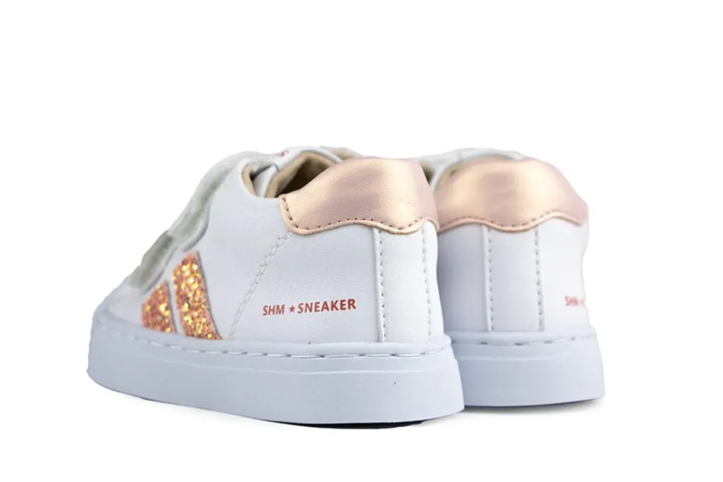 Sneakers^Shoesme Sneaker Klittenband White Pink