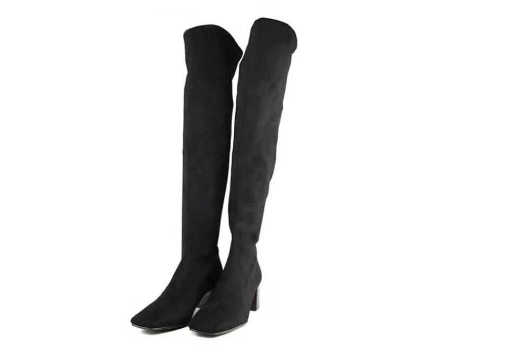 Knielaarzen | Laarzen^Si di Sergio Overknee Laars Maxi Bota Theka Negro