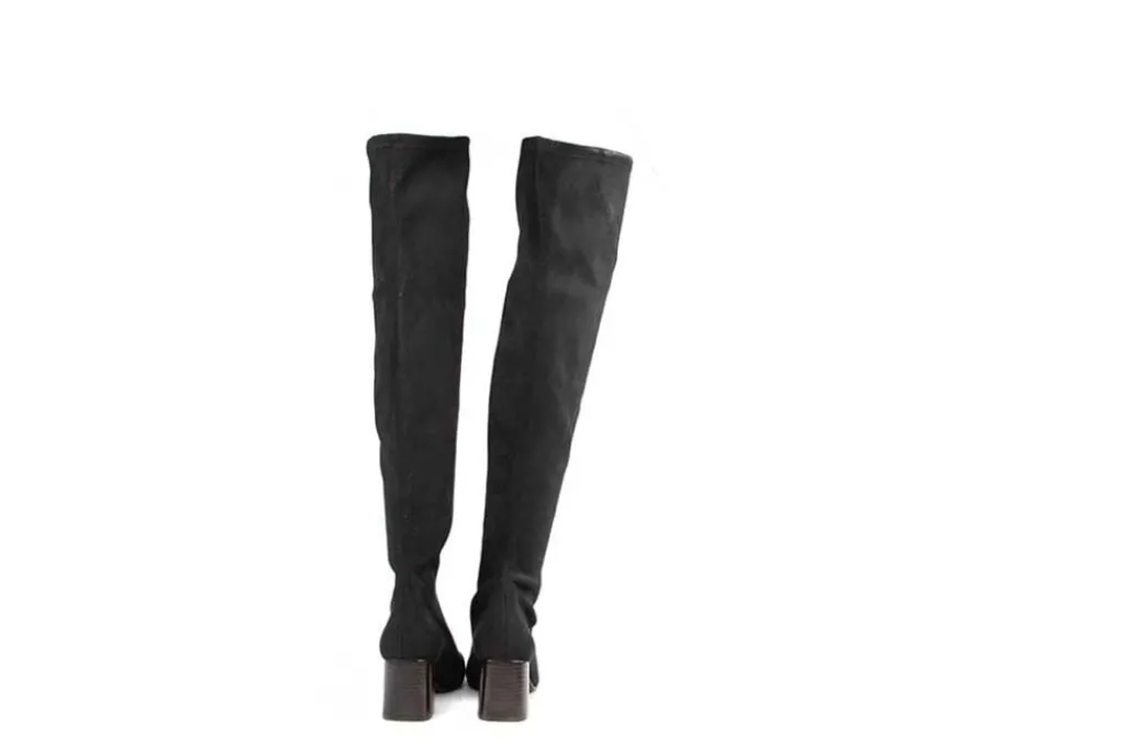 Knielaarzen | Laarzen^Si di Sergio Overknee Laars Maxi Bota Theka Negro