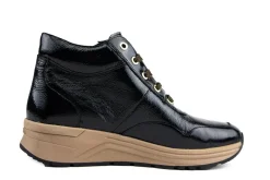Sneakers | Wijdte K^Solidus Hoge Sneaker Karma Schwarz Lack