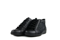 Veterschoenen | Wijdte K^Solidus Hoge Veterschoenen Zwart Kate Shape