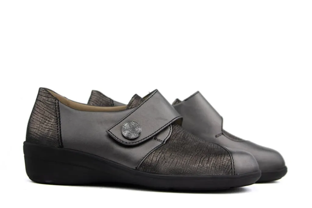 (klitten)bandschoenen | Wijdte J^Solidus Klittenband Hedda Anthrazit Canapa J