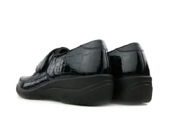 (klitten)bandschoenen | Wijdte K^Solidus Klittenband Zwart Croco Lak
