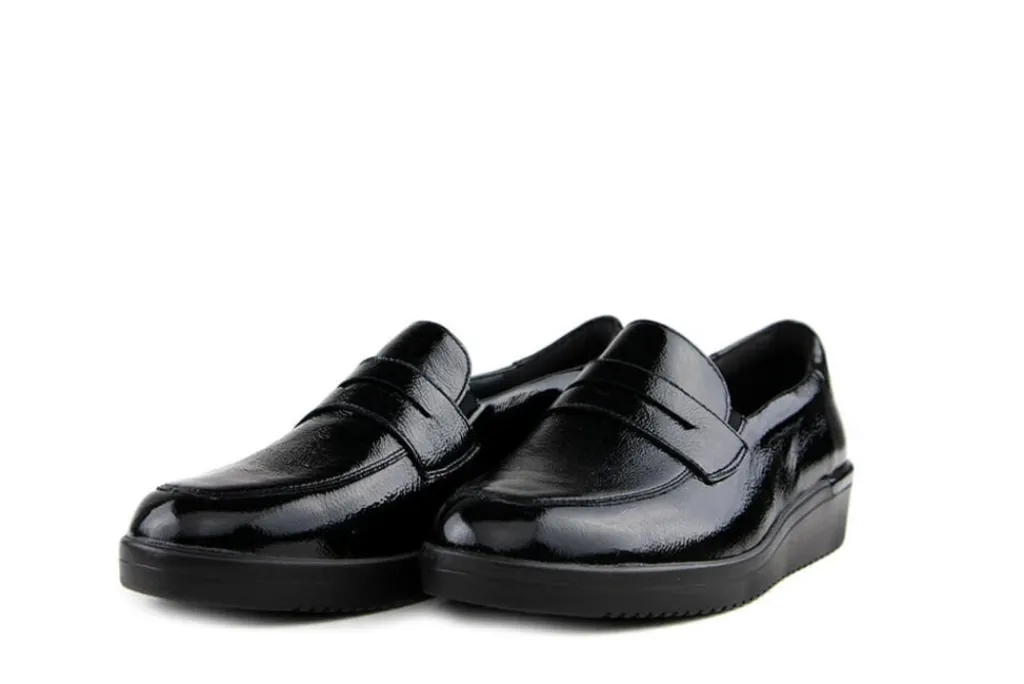 Loafers | Wijdte K^Solidus Loafers Kathy Zwart Lak K-leest