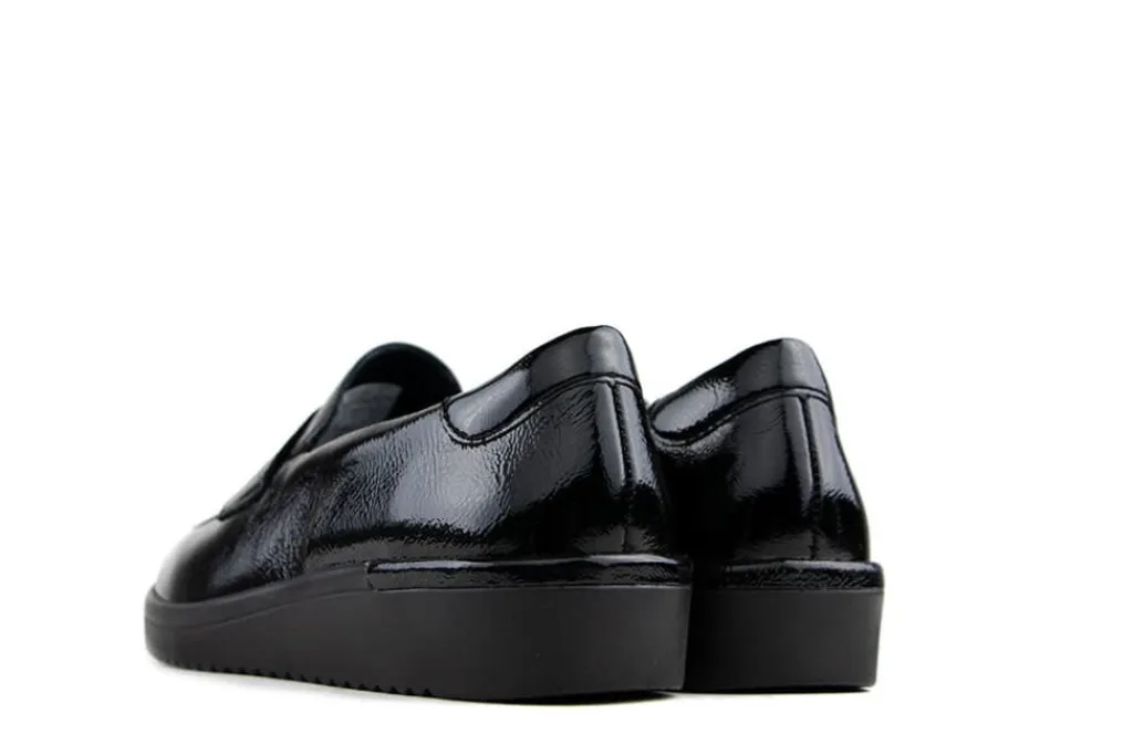 Loafers | Wijdte K^Solidus Loafers Kathy Zwart Lak K-leest