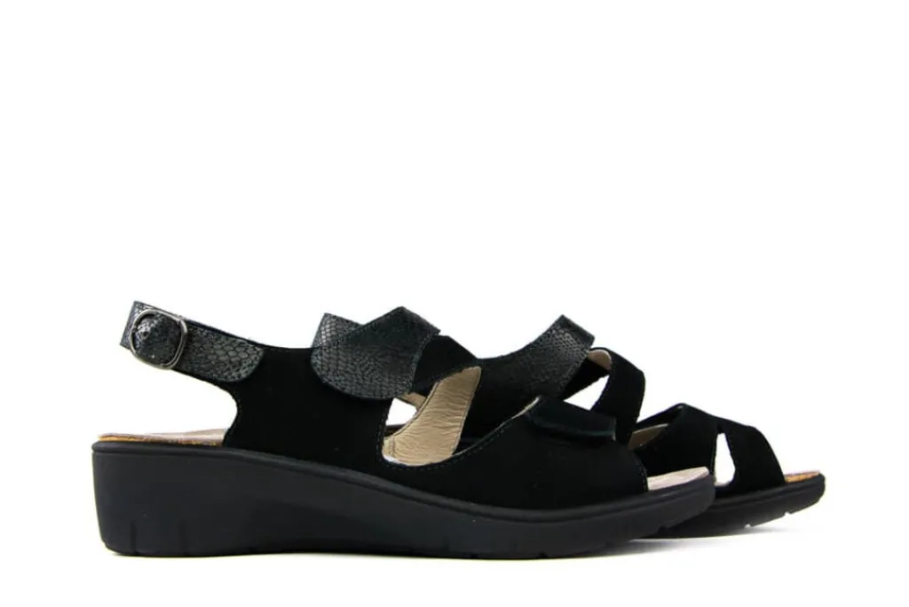 Sandalen En Slippers | Wijdte G^Solidus Sandaal Gina Schwarz G