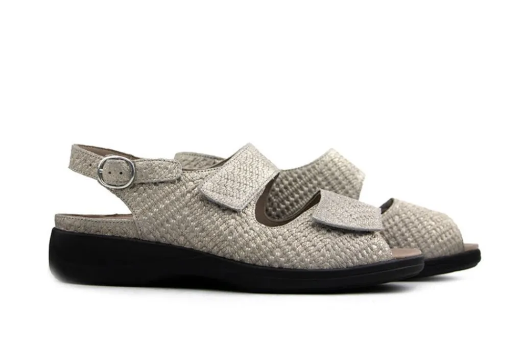Sandalen En Slippers | Wijdte H^Solidus Sandaal Lia Downy Mat Lino