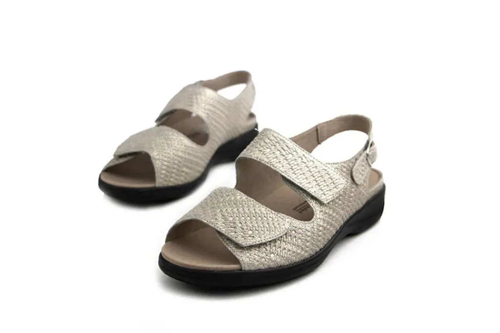 Sandalen En Slippers | Wijdte H^Solidus Sandaal Lia Downy Mat Lino