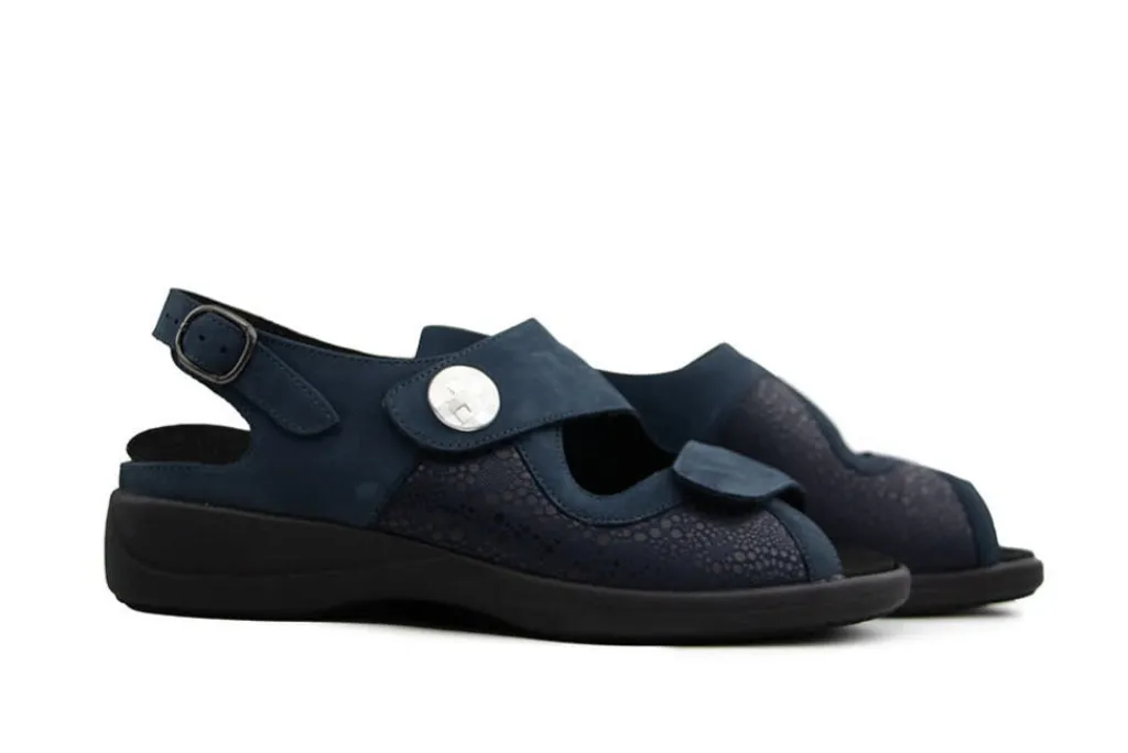 Sandalen En Slippers | Wijdte H^Solidus Sandaal Lia Ocean Nightblue Bubble Flex