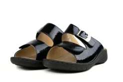 Sandalen En Slippers | Wijdte G^Solidus Slipper Wellness Schwarz Lack