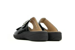 Sandalen En Slippers | Wijdte G^Solidus Slipper Wellness Schwarz Lack