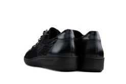 Veterschoenen | Wijdte H^Solidus Veter Heaven Zwart Shape H-leest