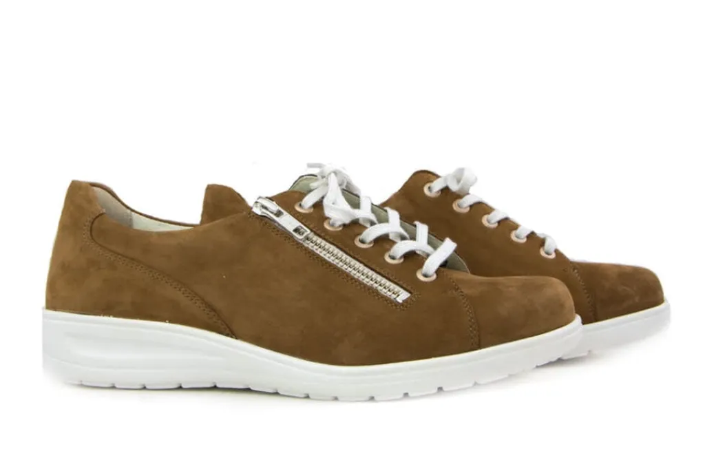Veterschoenen | Wijdte K^Solidus Veterschoen Kate Bruin Nubuck