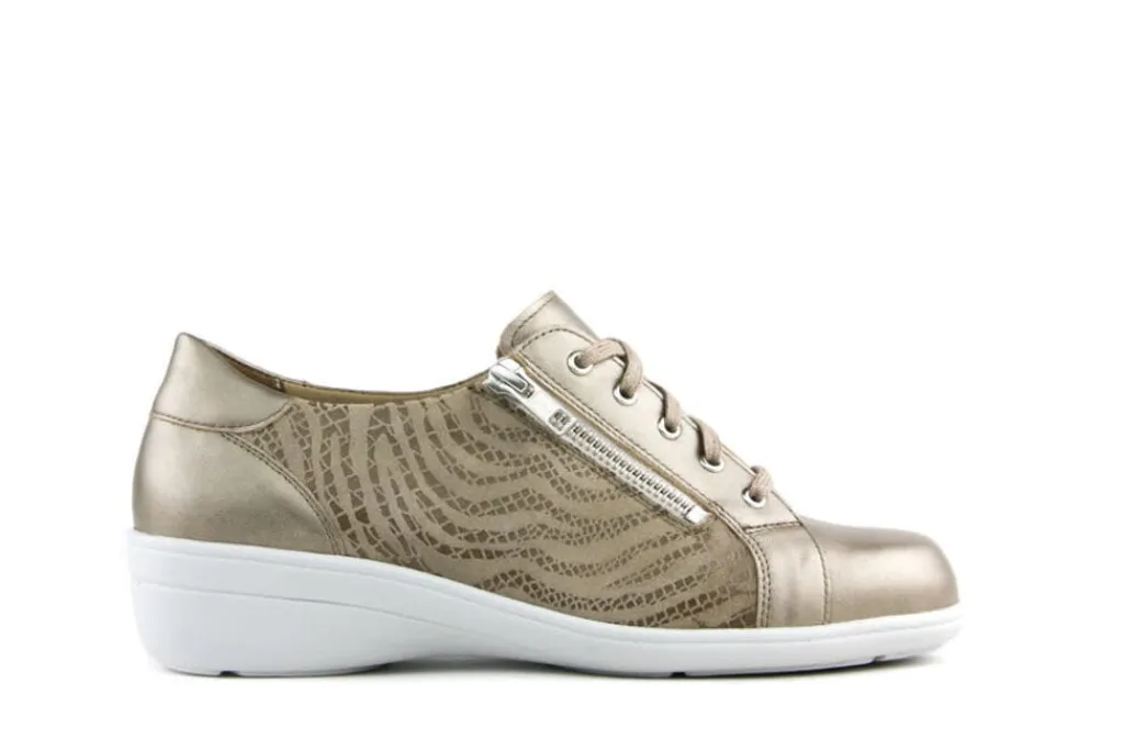 Veterschoenen | Wijdte J^Solidus Veterschoenen Taupe Hedda Fango Shape
