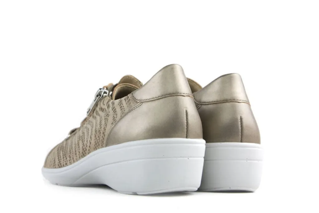 Veterschoenen | Wijdte J^Solidus Veterschoenen Taupe Hedda Fango Shape