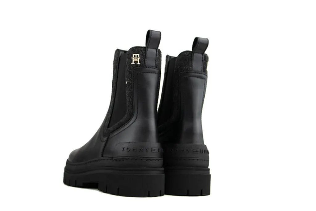 Chelsea Boots^Tommy Hilfiger Feminine Felt Chelsea Black