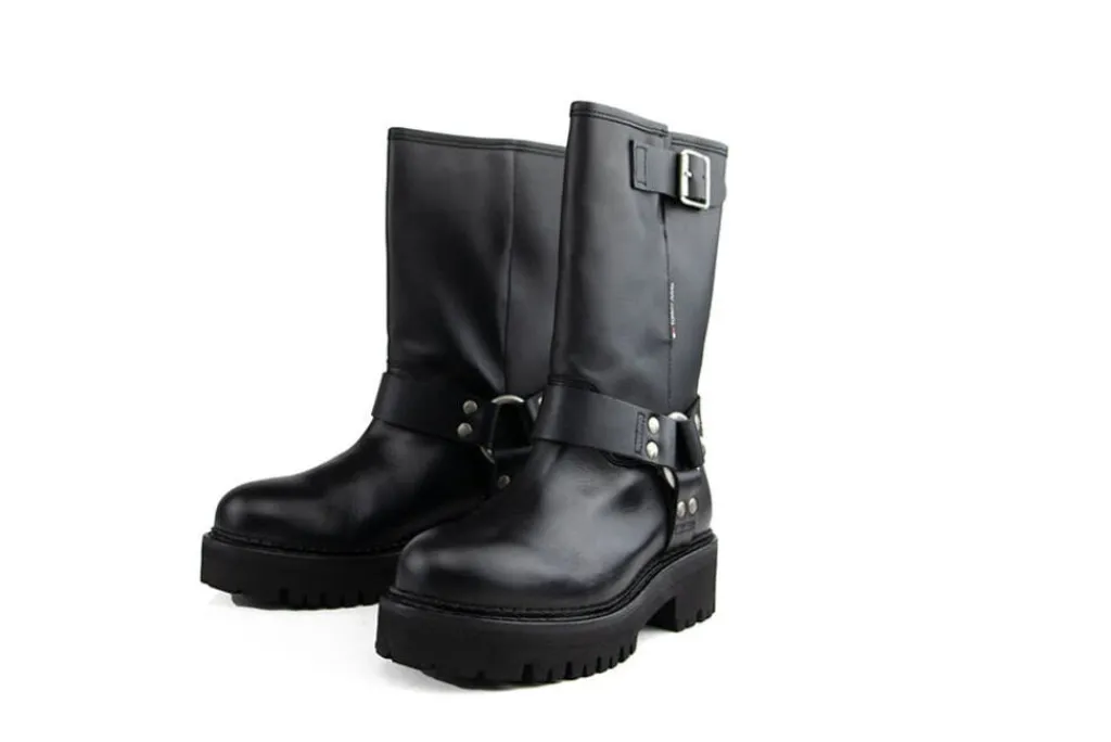Veterboots En Bikerboots^Tommy Hilfiger Jeans Urban Biker Boot Black