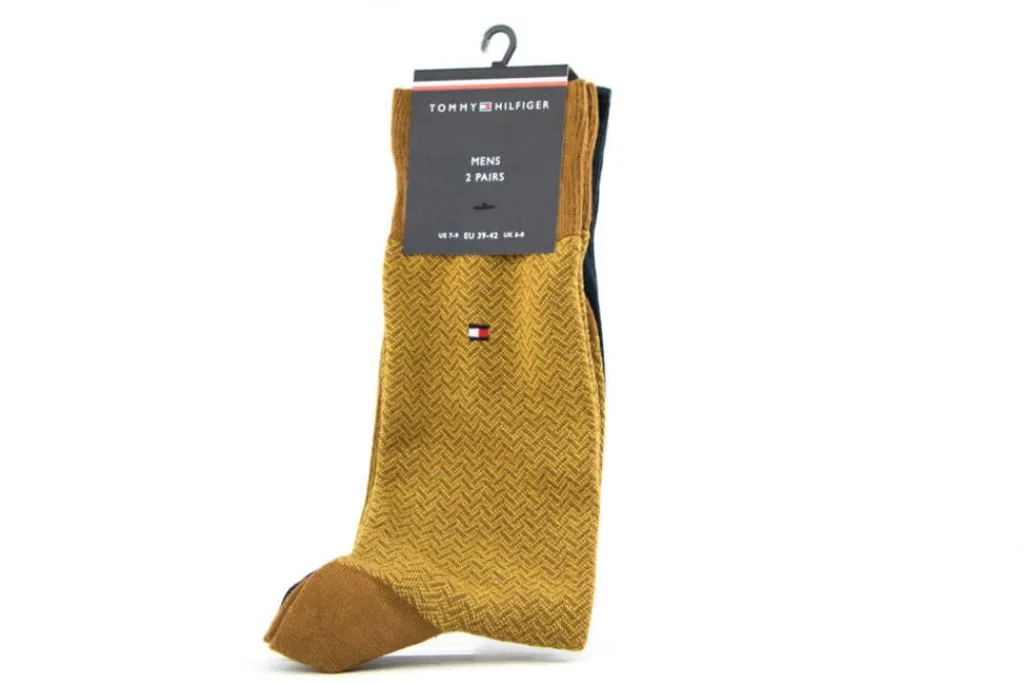 Sokken | Herenaccessoires^Tommy Hilfiger Men Sock Micro Herringbone Dark Yellow