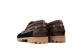 Veterschoenen^Van Bommel Boatschoen Dark Blue Nubuck Combi