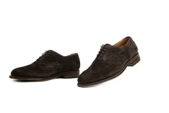 Veterschoenen | Nette Schoenen^Van Bommel Broque Darkbrown Suede