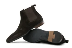 Gekleed | Laarzen^Van Bommel Chelsea Boots Donkerbruin Suede