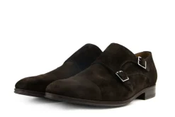 Gespschoenen | Nette Schoenen^Van Bommel Gesp Dark Bruin Suede