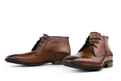 Hoge Veterschoenen | Nette Schoenen^Van Bommel Hoge Veterschoen Cognac